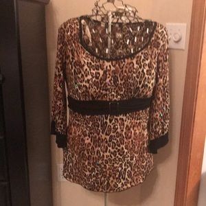 Iridescent Leopard Print Top